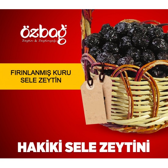 1 Kg. Az Tuzlu Orta Boy Fırınlanmış Kuru Sele Zeytin