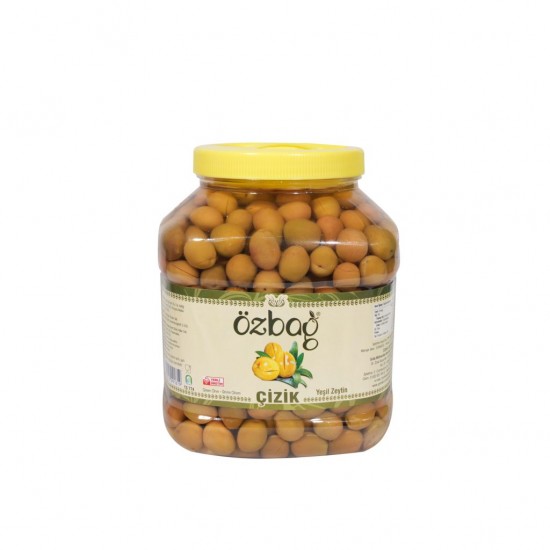 2  KG. Kehribar Edremit Çizik Yeşil Zeytin