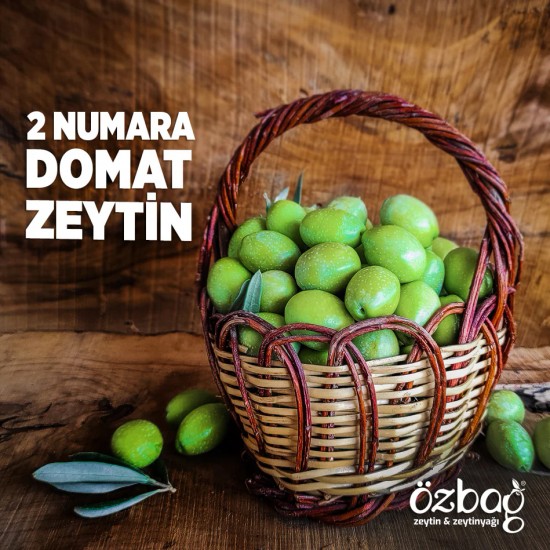 Ham Domat Yeşil Zeytin 2 Numara 5 Kg