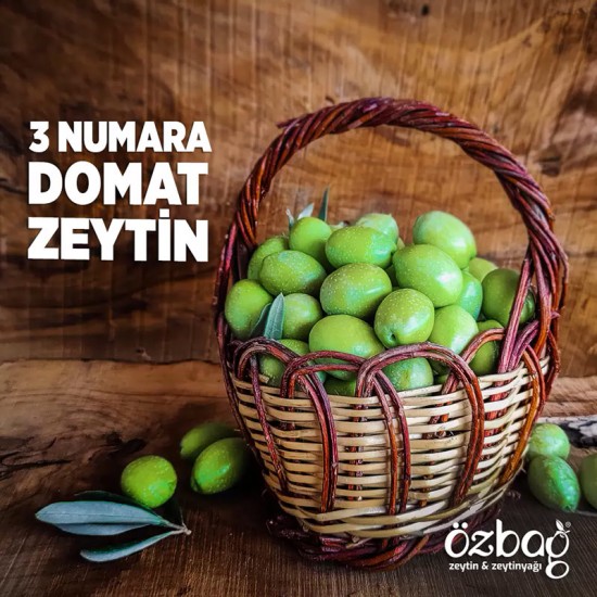 Ham Domat Yeşil Zeytin 3 Numara 10 Kg