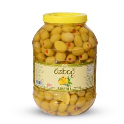 5 Kg Safir Biberli Yeşil Zeytin