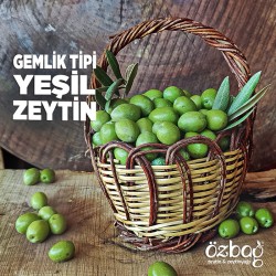 Ham Gemlik Tipi Yeşil Zeytin Orta Boy 3 Kg.
